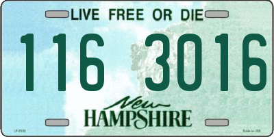 NH license plate 1163016