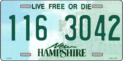 NH license plate 1163042