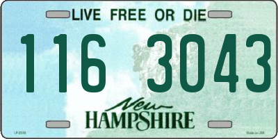 NH license plate 1163043