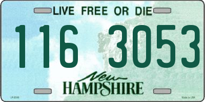 NH license plate 1163053