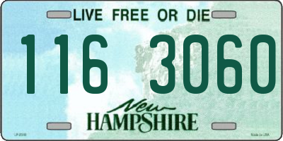 NH license plate 1163060