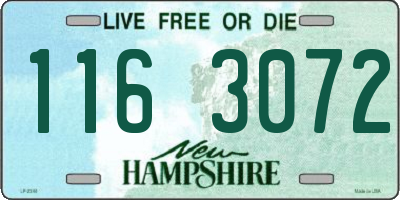NH license plate 1163072