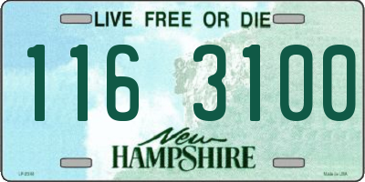 NH license plate 1163100