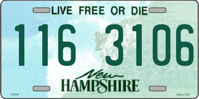 NH license plate 1163106
