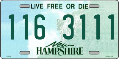 NH license plate 1163111