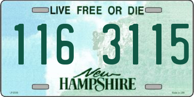 NH license plate 1163115