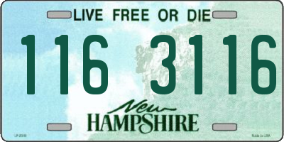 NH license plate 1163116