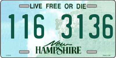 NH license plate 1163136