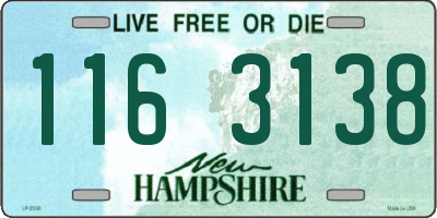 NH license plate 1163138