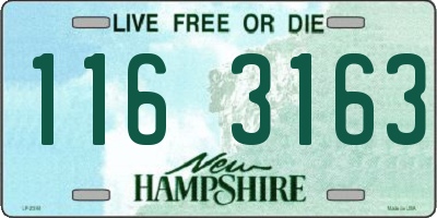 NH license plate 1163163