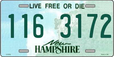 NH license plate 1163172