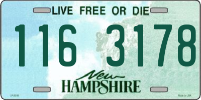 NH license plate 1163178
