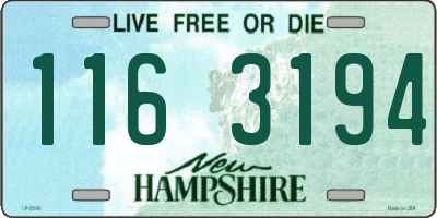 NH license plate 1163194