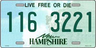 NH license plate 1163221
