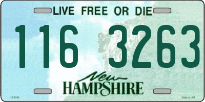 NH license plate 1163263