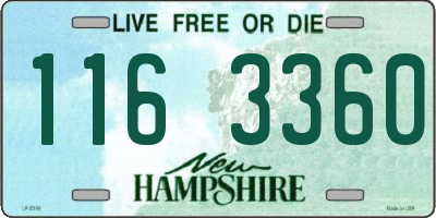 NH license plate 1163360