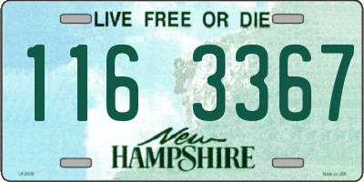 NH license plate 1163367