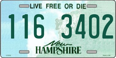NH license plate 1163402