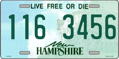 NH license plate 1163456