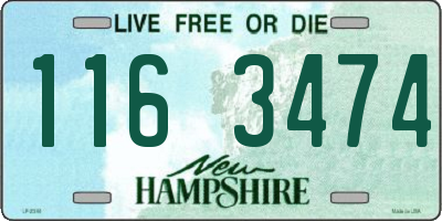 NH license plate 1163474