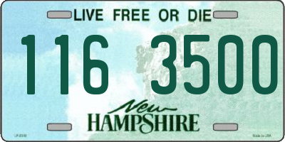 NH license plate 1163500
