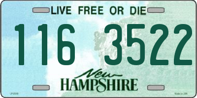 NH license plate 1163522