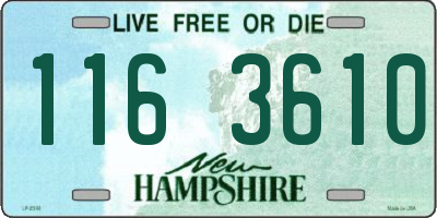 NH license plate 1163610