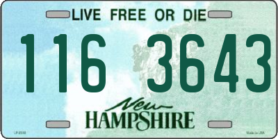 NH license plate 1163643