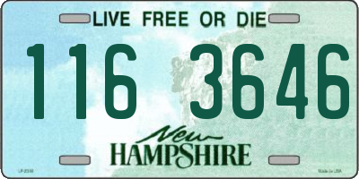 NH license plate 1163646