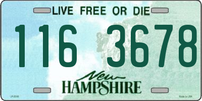 NH license plate 1163678