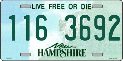 NH license plate 1163692
