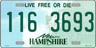 NH license plate 1163693