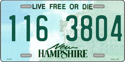 NH license plate 1163804
