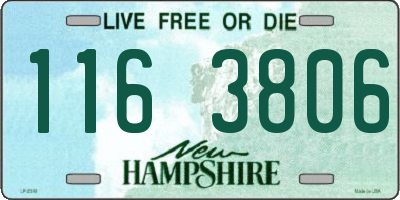 NH license plate 1163806