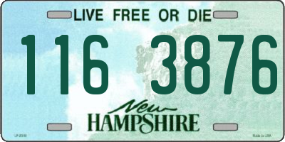 NH license plate 1163876