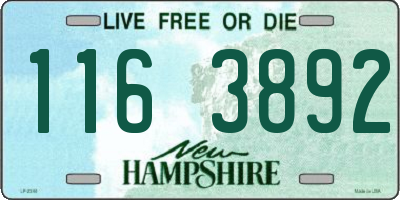 NH license plate 1163892