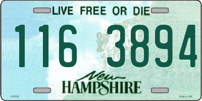 NH license plate 1163894