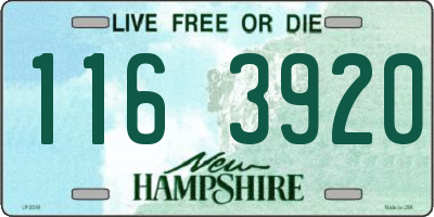 NH license plate 1163920