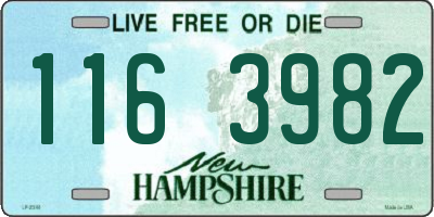 NH license plate 1163982