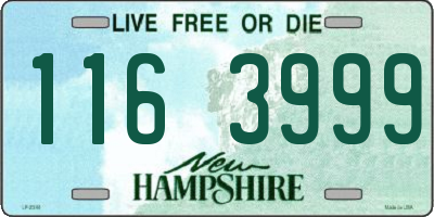 NH license plate 1163999