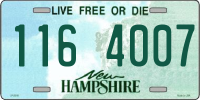 NH license plate 1164007