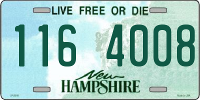 NH license plate 1164008