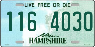 NH license plate 1164030