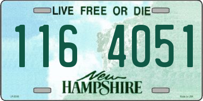 NH license plate 1164051