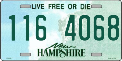 NH license plate 1164068