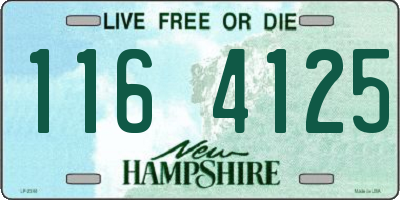 NH license plate 1164125
