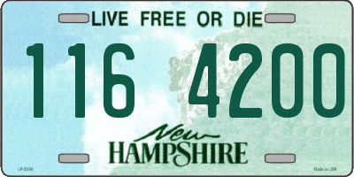 NH license plate 1164200