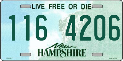NH license plate 1164206