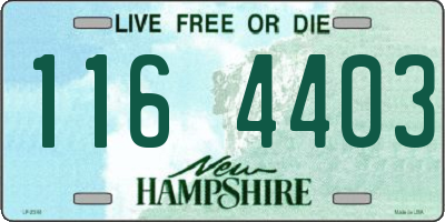 NH license plate 1164403