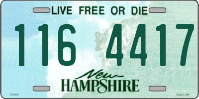NH license plate 1164417